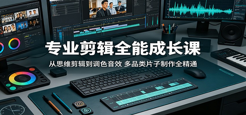 专业剪辑全能成长课：从思维剪辑到调色音效，多品类片子制作全精通 - 星辰网创 - 网创副业项目资源站-星辰网创 - 网创副业项目资源站