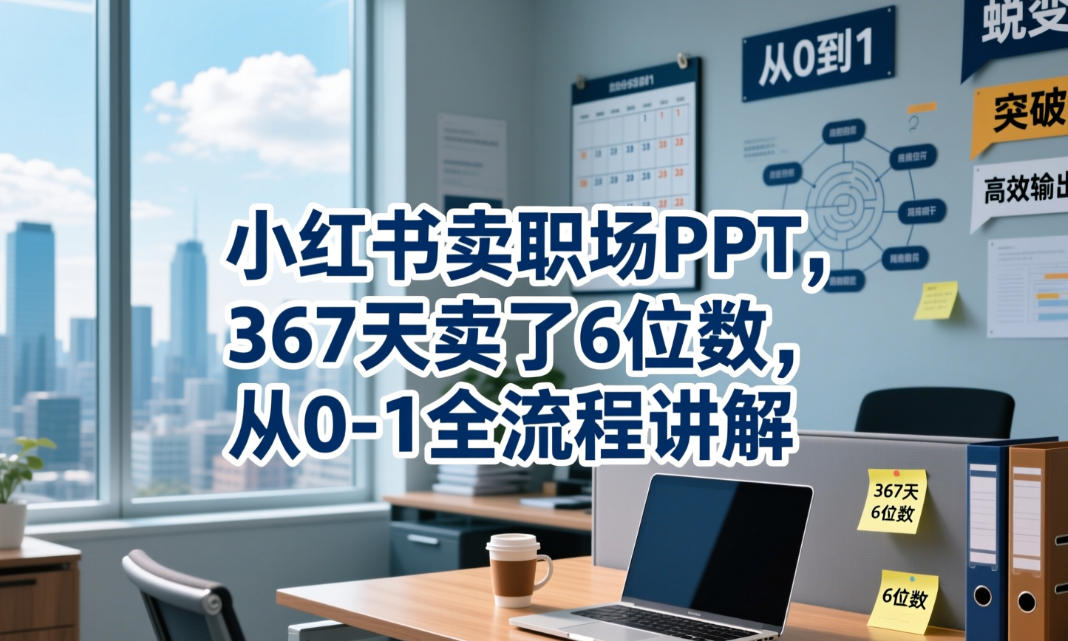 小红书卖职场PPT,367天卖了6位数,从0-1全流程讲解-星辰网创 - 网创副业项目资源站