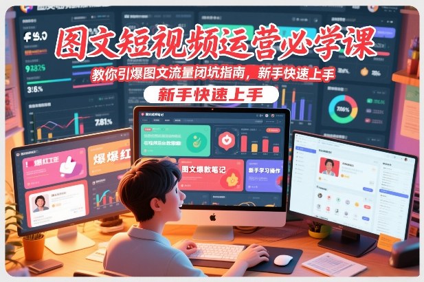 图文短视频运营必学课,教你引爆图文流量闭坑指南,新手快速上手-星辰网创 - 网创副业项目资源站