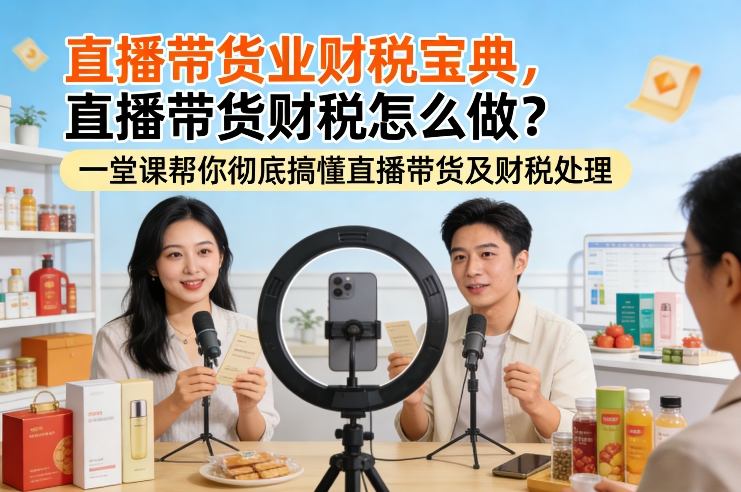 直播带货业财税宝典,直播带货财税怎么做?一堂课帮你彻底搞懂直播带货及财税处理-星辰网创 - 网创副业项目资源站
