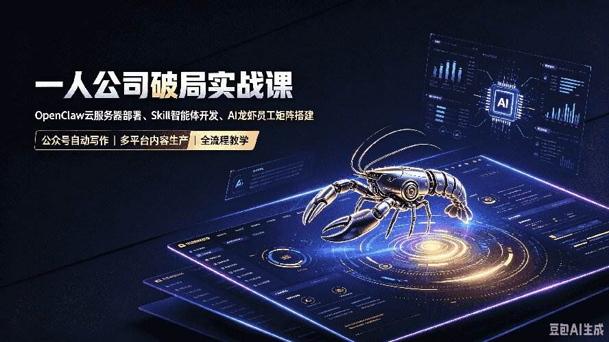 (19995期)一人公司破局实战课|OpenClaw云服务器部署、Skill智能体开发、AI龙虾员工矩阵搭建,公众号自动写作与多平台内容…-星辰网创 - 网创副业项目资源站