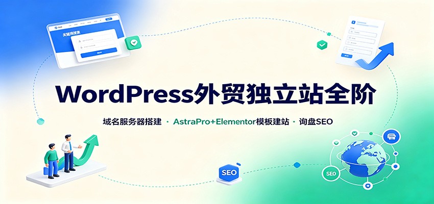 WordPress外贸独立站全阶：域名服务器搭建，AstraPro+Elementor模板建站与询盘询盘SEO-星辰网创 - 网创副业项目资源站