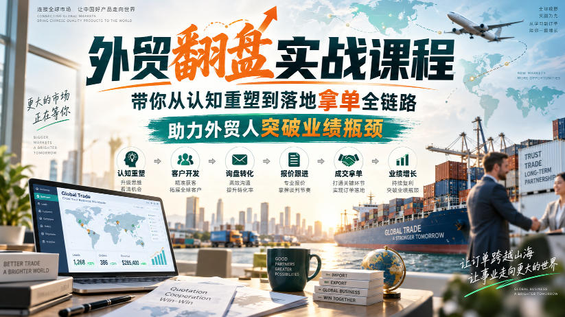 外贸翻盘实战课程,带你从认知重塑到落地拿单全链路,助力外贸人突破业绩瓶颈-星辰网创 - 网创副业项目资源站