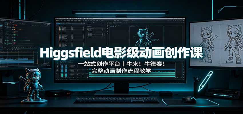 Higgsfield电影级动画创作课:一站式创作平台,牛来!牛德赛!完整动画制作流程教学-星辰网创 - 网创副业项目资源站