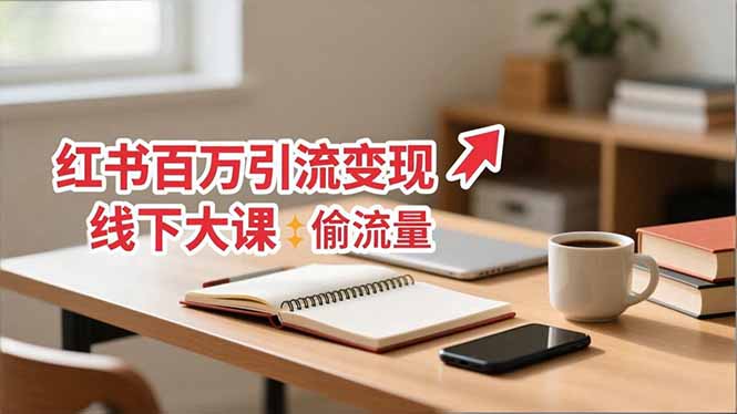 小红书百万引流变现-11月线下大课:分享从0到百万引流路径,手把手教偷流量、拿结果-星辰网创 - 网创副业项目资源站