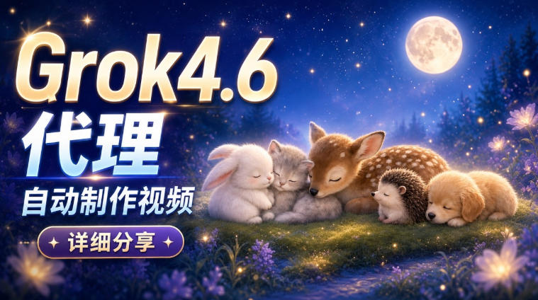 Grok 4.6代理自动制作视频！从提示词到成片全流程详细分享｜AI Agent实操分享-星辰网创 - 网创副业项目资源站