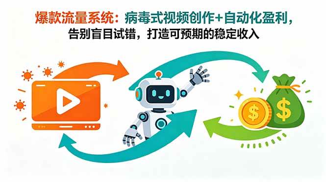 (18882期)爆款流量系统:病毒式视频创作+自动化盈利,告别盲目试错,打造可预期的稳定收入-星辰网创 - 网创副业项目资源站