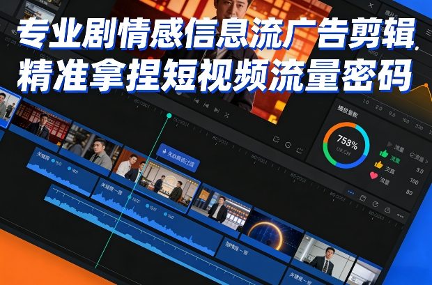专业剧情感信息流广告剪辑,精准拿捏短视频流量密码-星辰网创 - 网创副业项目资源站