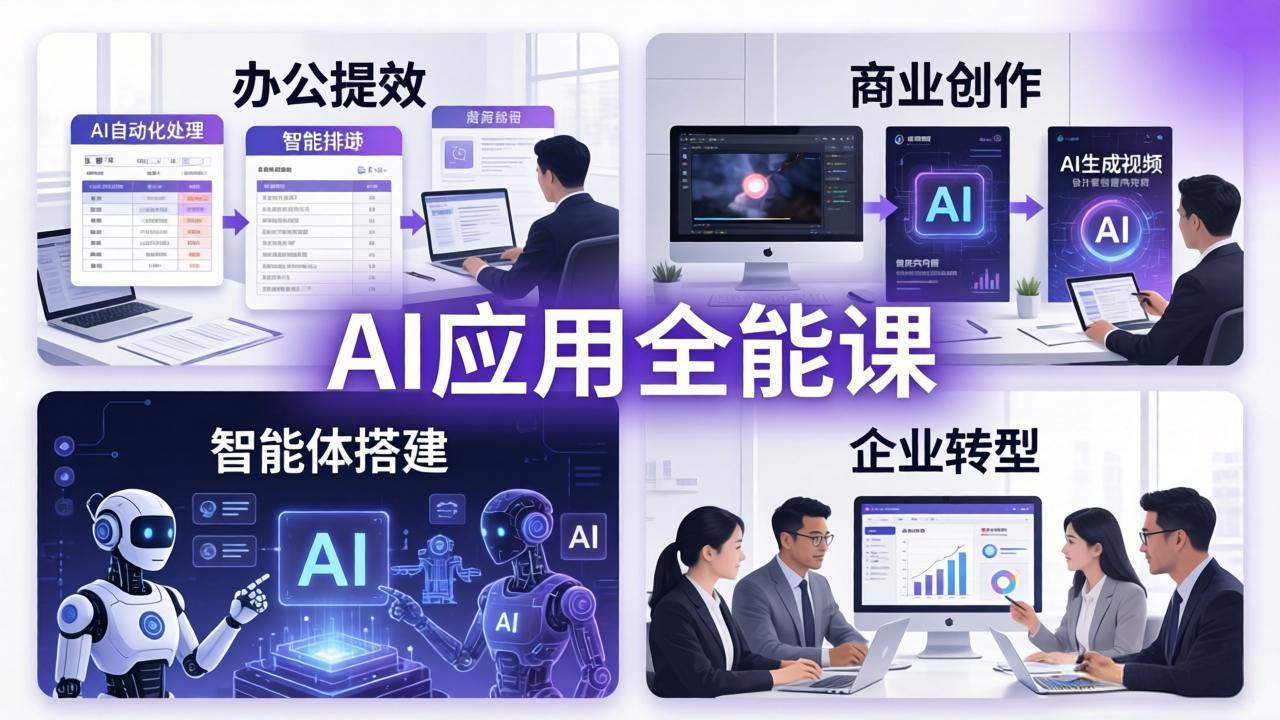 AIGC 应用师全能课-更新：办公提效、商业创作、智能体搭建、企业转型，一站式学会AI应用 - 星辰网创 - 网创副业项目资源站-星辰网创 - 网创副业项目资源站