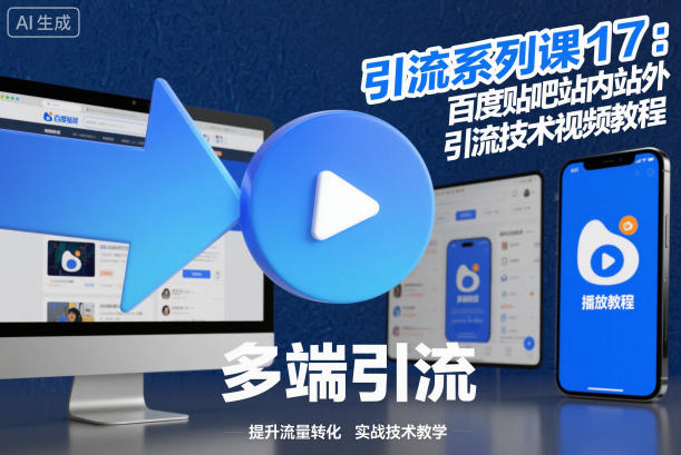 引流系列课17：百度贴吧站内站外引流技术视频教程 - 星辰网创 - 网创副业项目资源站-星辰网创 - 网创副业项目资源站