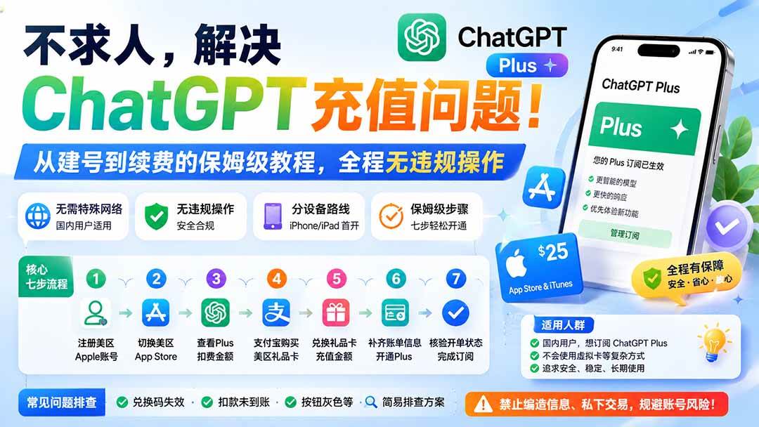 (19898期)不求人,解决ChatGPT充值问题!从建号到续费的保姆级教程,全程无违规操作-星辰网创 - 网创副业项目资源站