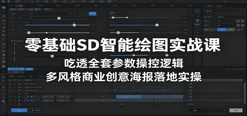 零基础SD智能绘图实战课：吃透全套参数操控逻辑，多风格商业创意海报落地实操 - 星辰网创 - 网创副业项目资源站-星辰网创 - 网创副业项目资源站
