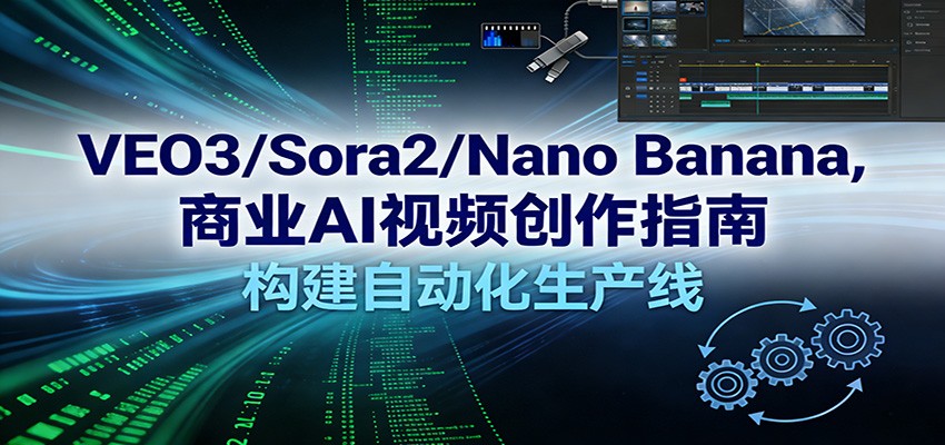 VEO3/Sora2/Nano Banana商业AI视频创作指南,构建自动化生产线-星辰网创 - 网创副业项目资源站