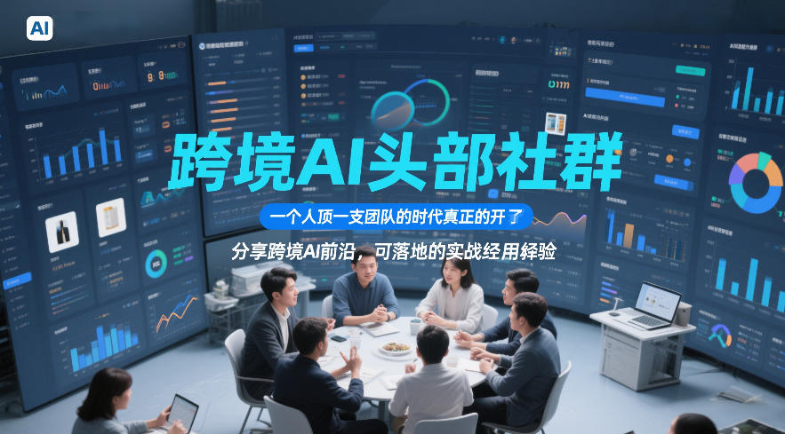 跨境AI头部社群,一个人顶一支团队的时代真正的开始了,分享跨境AI前沿,可落地的实战经验(更新3月)