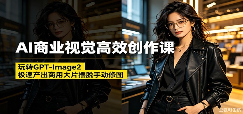 AI商业视觉高效创作课：玩转GPT-Image2，极速产出商用大片摆脱手动修图 - 星辰网创 - 网创副业项目资源站-星辰网创 - 网创副业项目资源站
