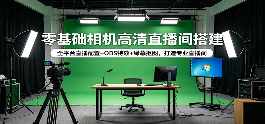 零基础相机高清直播间搭建：全平台直播配置+OBS特效+绿幕抠图，打造专业直播间 - 星辰网创 - 网创副业项目资源站-星辰网创 - 网创副业项目资源站