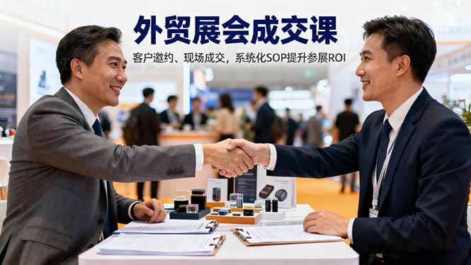 外贸展会成交课,含目标制定、客户邀约、现场成交,系统化SOP提升参展ROI-星辰网创 - 网创副业项目资源站