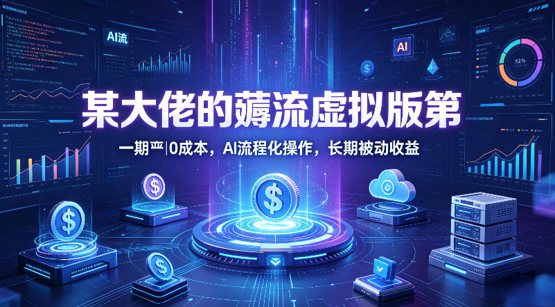 某大佬的薅流虚拟版第一期丨0成本,AI流程化操作,长期被动收益-星辰网创 - 网创副业项目资源站