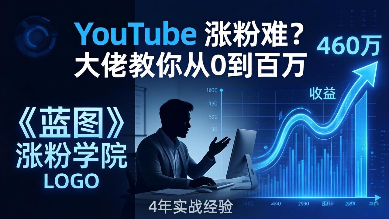 YouTube 涨粉难?《蓝图涨粉学院》:4 年赚 460 万的大佬教策略,从0到百万有路径!-星辰网创 - 网创副业项目资源站