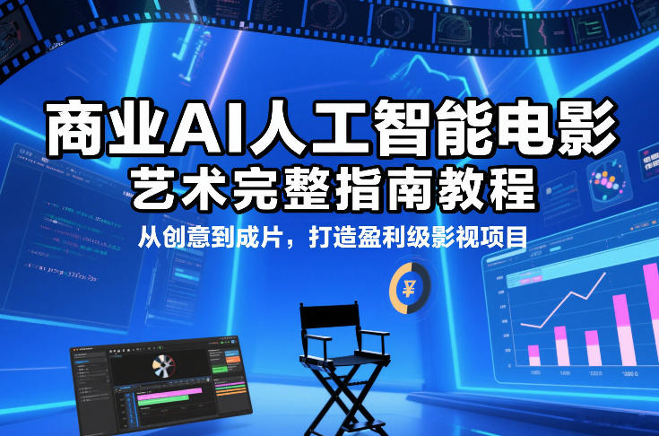 商业AI人工智能电影制作的艺术完整指南教程，从创意到成片，打造盈利级影视项目 - 星辰网创 - 网创副业项目资源站-星辰网创 - 网创副业项目资源站