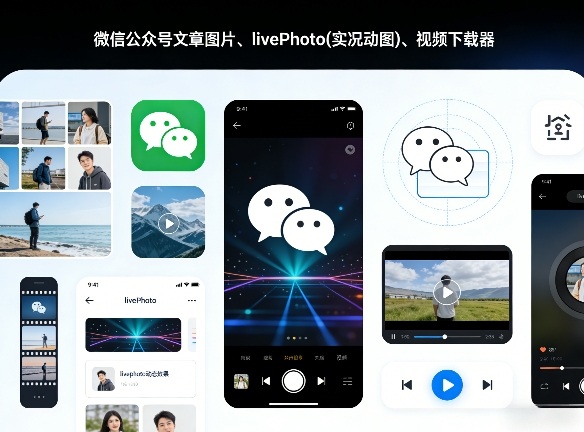 微信公众号文章图片、livePhoto(实况动图)、视频下载器