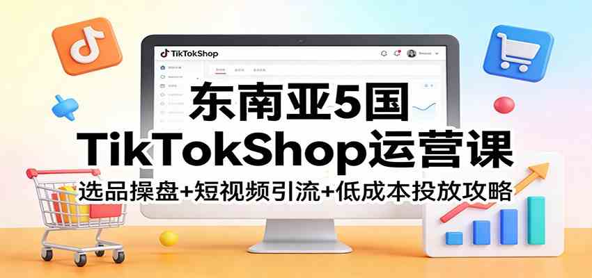 东南亚5国TikTokShop运营课：选品操盘+短视频引流+低成本投放攻略-星辰网创 - 网创副业项目资源站