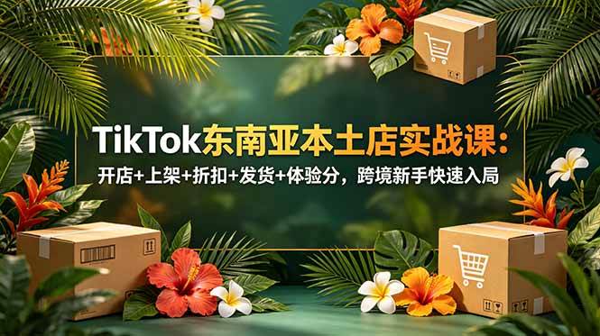 (18984期)TikTok东南亚本土店实战课:开店+上架+折扣+发货+体验分,跨境新手快速入局-星辰网创 - 网创副业项目资源站