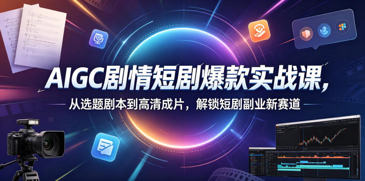 AIGC剧情短剧爆款实战课,从选题剧本到高清成片,解锁短剧副业新赛道(更新0906)-星辰网创 - 网创副业项目资源站