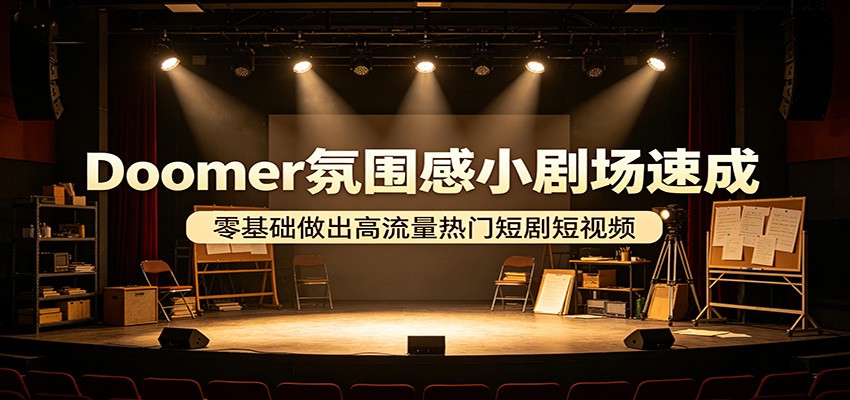 Doomer氛围感小剧场速成，零基础做出高流量热门短剧短视频 - 星辰网创 - 网创副业项目资源站-星辰网创 - 网创副业项目资源站