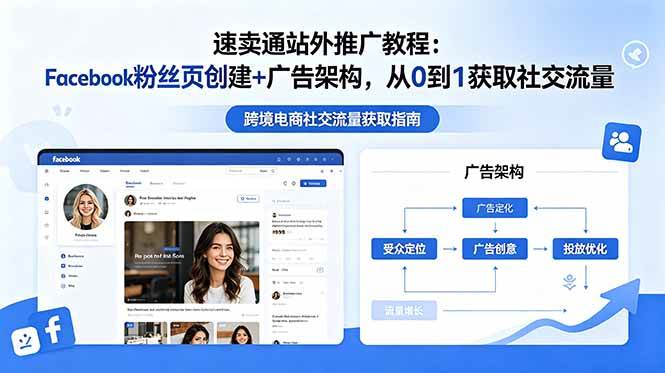 (18888期)速卖通站外推广教程:Facebook粉丝页创建+广告架构,从0到1获取社交流量-星辰网创 - 网创副业项目资源站
