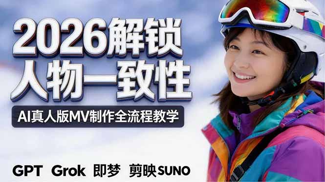 2026独创解锁人物一致性：AI真人版MV制作，不讲空话，不拼概念，全流程实操 - 星辰网创 - 网创副业项目资源站-星辰网创 - 网创副业项目资源站