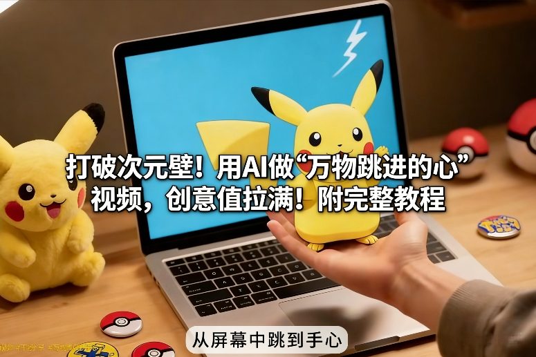 打破次元壁!用AI做【万物跳进手心】视频,创意值拉满!附完整教程-星辰网创 - 网创副业项目资源站