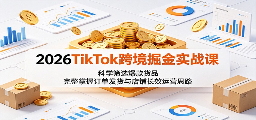 2026TikTok跨境掘金实战课：科学筛选爆款货品，完整掌握订单发货与店铺长效运营思路-星辰网创 - 网创副业项目资源站