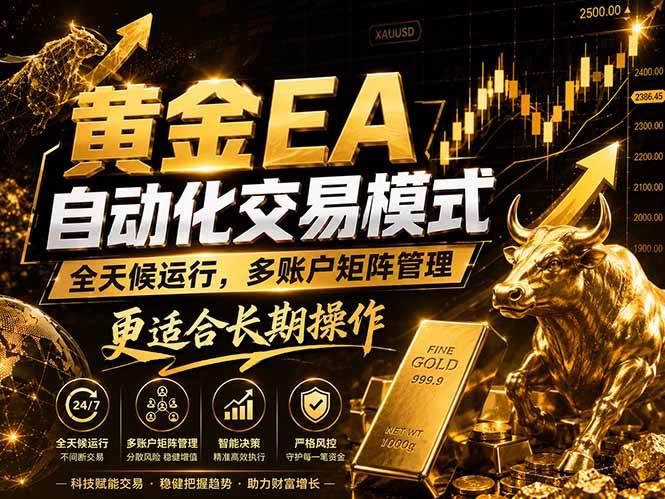 (18509期)黄金EA量化:多窗口矩阵稳定运行,系统自动执行,收益空间持续放大-星辰网创 - 网创副业项目资源站