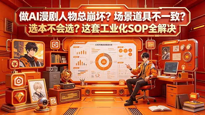 做AI漫剧人物总崩坏？场景道具不一致？选本不会选？这套工业化SOP全解决 (更新 - 星辰网创 - 网创副业项目资源站-星辰网创 - 网创副业项目资源站