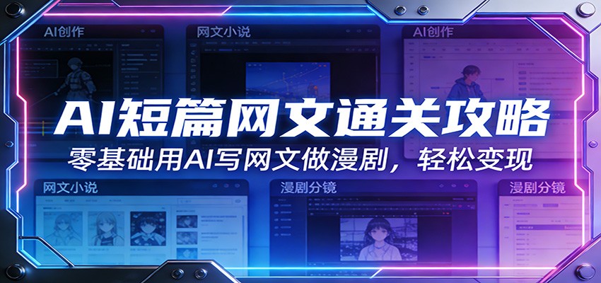 AI短篇网文通关攻略：零基础用AI写网文做漫剧，轻松变现 - 星辰网创 - 网创副业项目资源站-星辰网创 - 网创副业项目资源站