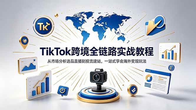 (18805期)TikTok+独立站跨境基础全套教程,拆解平台盈利逻辑,新手从零跑通变现全流程-星辰网创 - 网创副业项目资源站