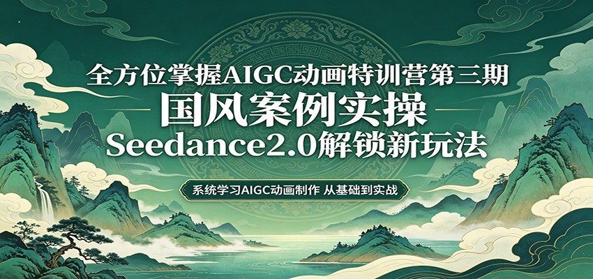 零基础AIGC动画精通第三期:国风案例实操,Seedance2.0解锁新玩法-星辰网创 - 网创副业项目资源站