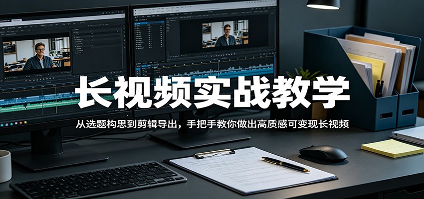 长视频实战教学，从选题构思到剪辑导出，手把手教你做出高质感可变现长视频 - 星辰网创 - 网创副业项目资源站-星辰网创 - 网创副业项目资源站