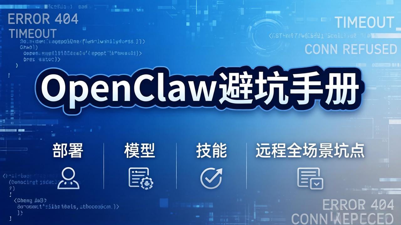 OpenClaw避坑手册:部署+模型+技能+远程全场景坑点,一次性给你说全,少走弯路-星辰网创 - 网创副业项目资源站