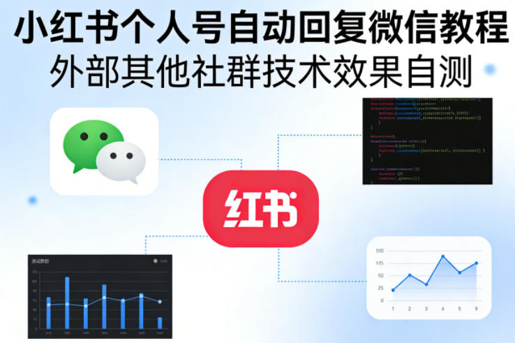 小红书个人号自动回复微信教程,外部其他社群技术,效果自测