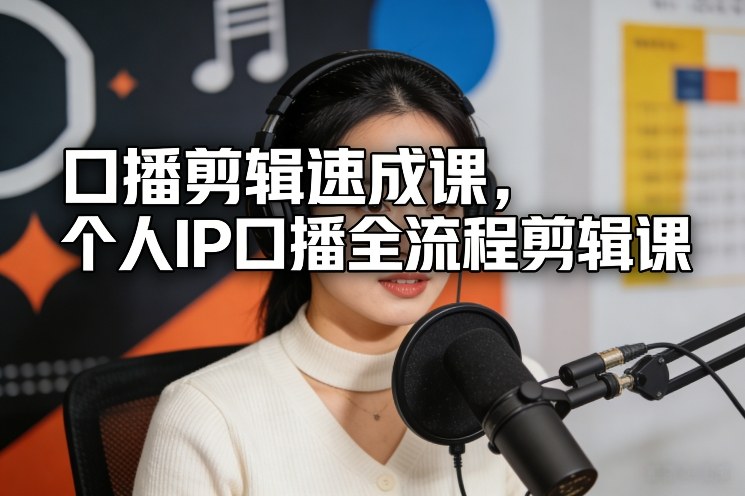 口播剪辑速成课,个人IP口播全流程剪辑课-星辰网创 - 网创副业项目资源站