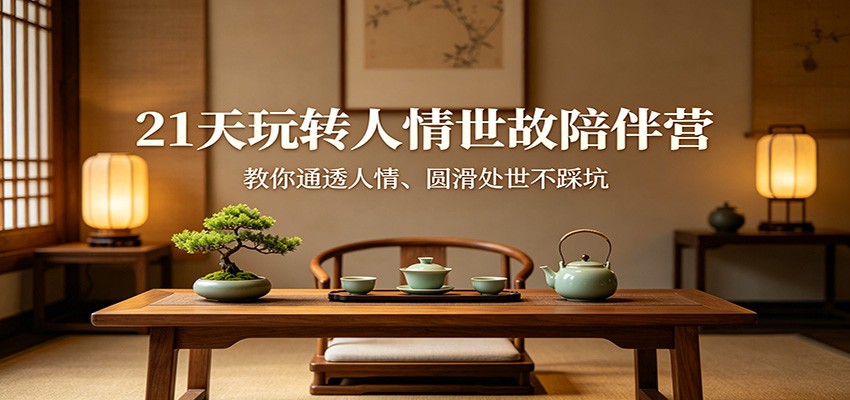 21天玩转人情世故陪伴营：教你通透人情、圆滑处世不踩坑 - 星辰网创 - 网创副业项目资源站-星辰网创 - 网创副业项目资源站