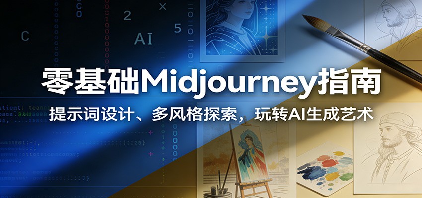 零基础Midjourney指南：提示词设计、多风格探索，玩转AI生成艺术 - 星辰网创 - 网创副业项目资源站-星辰网创 - 网创副业项目资源站
