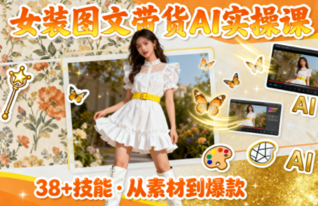 女装图文带货的AI实操课-星辰网创 - 网创副业项目资源站