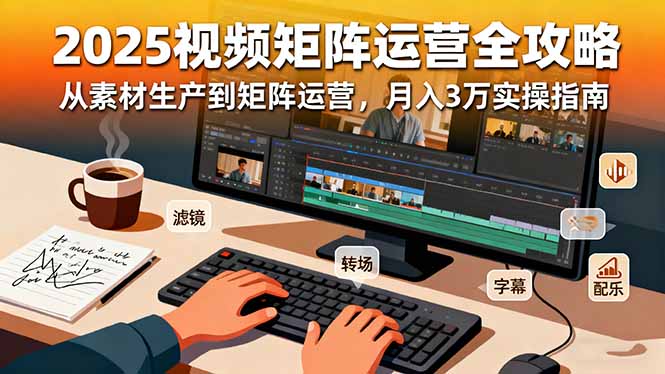 2025短视频矩阵运营全攻略：从素材生产到矩阵运营，月入3万实操指南 - 星辰网创 - 网创副业项目资源站-星辰网创 - 网创副业项目资源站