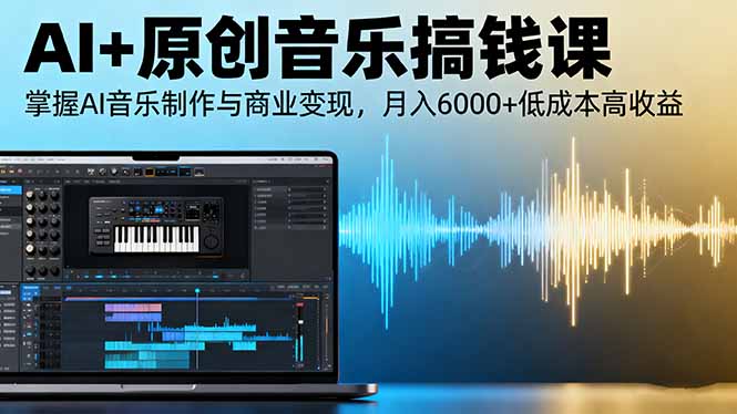 AI+原创音乐搞钱课：掌握AI音乐制作与商业变现，月入6000+低成本高收益 - 星辰网创 - 网创副业项目资源站-星辰网创 - 网创副业项目资源站