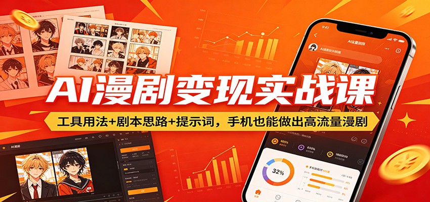 AI漫剧变现实战课：工具用法+剧本思路+提示词，手机也能做出高流量漫剧 - 星辰网创 - 网创副业项目资源站-星辰网创 - 网创副业项目资源站