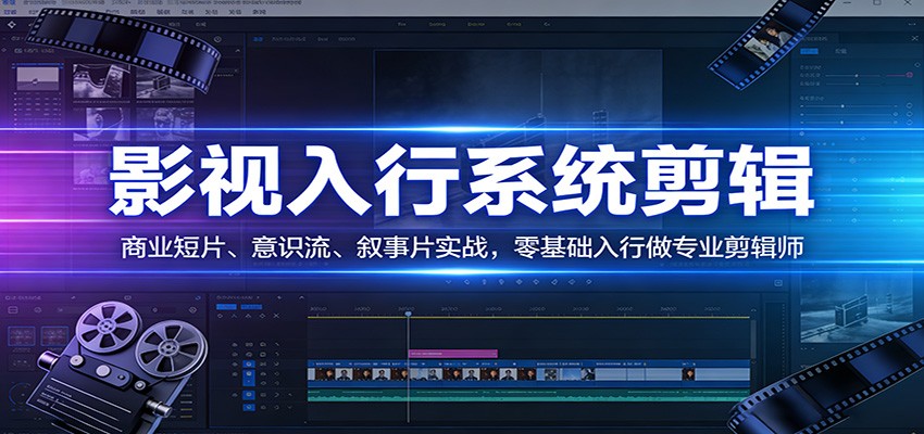 影视系统剪辑，商业短片、意识流、叙事片实战，零基础入行做专业剪辑师 - 星辰网创 - 网创副业项目资源站-星辰网创 - 网创副业项目资源站