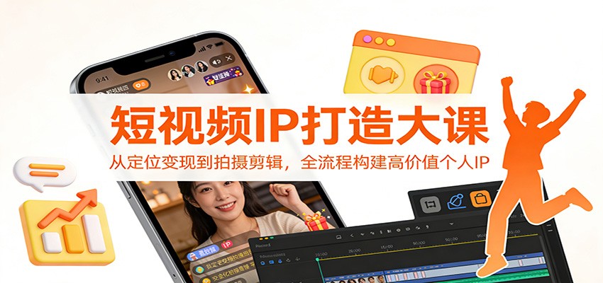 短视频IP打造大课：从定位变现到拍摄剪辑，全流程构建高价值个人IP - 星辰网创 - 网创副业项目资源站-星辰网创 - 网创副业项目资源站